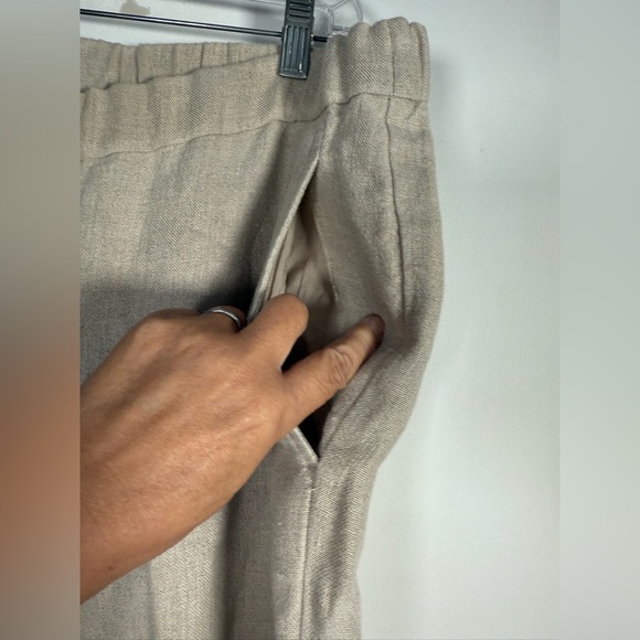 Eileen Fisher Women’s Size Small 100% Organic Linen Cropped Pants - Picture 3 of 8